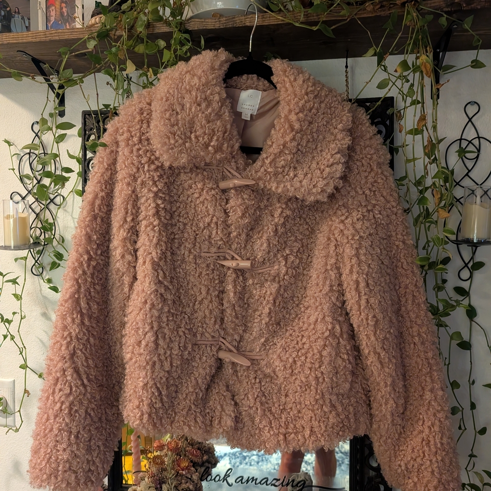 LC Lauren Conrad Blush Teddy Jacket